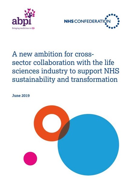 A new ambition for cross sector collaboration with the life sciences industry to support NHS sustainability and transformation